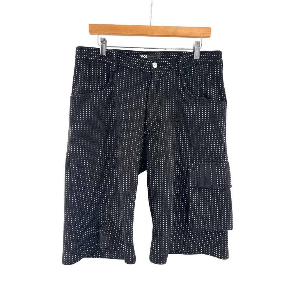 Y-3‎ Yohji Yamamoto Adidas Polka Dot Cargo Shorts Black White Mens Small S/P